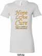 Ladies Childhood Cancer Awareness Hope Love Cure Longer Length Tee