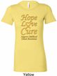 Ladies Childhood Cancer Awareness Hope Love Cure Longer Length Tee