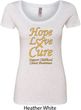 Ladies Childhood Cancer Awareness Hope Love Cure Scoop Neck