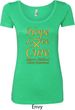 Ladies Childhood Cancer Awareness Hope Love Cure Scoop Neck