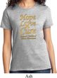 Ladies Childhood Cancer Awareness Hope Love Cure T-shirt