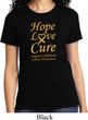 Ladies Childhood Cancer Awareness Hope Love Cure T-shirt