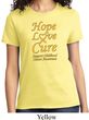 Ladies Childhood Cancer Awareness Hope Love Cure T-shirt