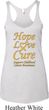 Ladies Childhood Cancer Awareness Hope Love Cure Tri Blend Racerback