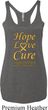Ladies Childhood Cancer Awareness Hope Love Cure Tri Blend Racerback