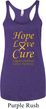 Ladies Childhood Cancer Awareness Hope Love Cure Tri Blend Racerback