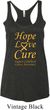Ladies Childhood Cancer Awareness Hope Love Cure Tri Blend Racerback