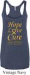 Ladies Childhood Cancer Awareness Hope Love Cure Tri Blend Racerback