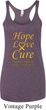 Ladies Childhood Cancer Awareness Hope Love Cure Tri Blend Racerback