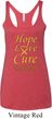 Ladies Childhood Cancer Awareness Hope Love Cure Tri Blend Racerback