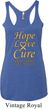 Ladies Childhood Cancer Awareness Hope Love Cure Tri Blend Racerback
