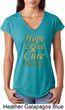 Ladies Childhood Cancer Awareness Hope Love Cure Tri Blend V-neck