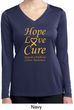 Ladies Childhood Cancer Hope Love Cure Dry Wicking Long Sleeve