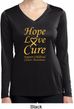 Ladies Childhood Cancer Hope Love Cure Dry Wicking Long Sleeve