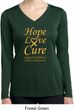 Ladies Childhood Cancer Hope Love Cure Dry Wicking Long Sleeve