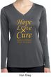 Ladies Childhood Cancer Hope Love Cure Dry Wicking Long Sleeve