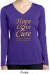 Ladies Childhood Cancer Hope Love Cure Dry Wicking Long Sleeve