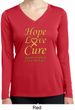 Ladies Childhood Cancer Hope Love Cure Dry Wicking Long Sleeve