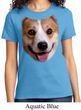 Ladies Corgi Shirt Big Corgi Face Tee T-Shirt