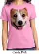 Ladies Corgi Shirt Big Corgi Face Tee T-Shirt