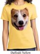 Ladies Corgi Shirt Big Corgi Face Tee T-Shirt
