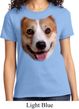 Ladies Corgi Shirt Big Corgi Face Tee T-Shirt