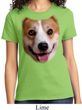 Ladies Corgi Shirt Big Corgi Face Tee T-Shirt