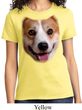 Ladies Corgi Shirt Big Corgi Face Tee T-Shirt