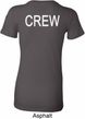 Ladies Crew Back Print Longer Length Shirt