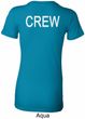Ladies Crew Back Print Longer Length Shirt