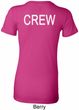 Ladies Crew Back Print Longer Length Shirt
