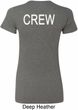 Ladies Crew Back Print Longer Length Shirt