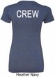 Ladies Crew Back Print Longer Length Shirt
