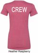Ladies Crew Back Print Longer Length Shirt
