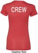 Ladies Crew Back Print Longer Length Shirt