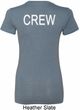 Ladies Crew Back Print Longer Length Shirt