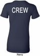Ladies Crew Back Print Longer Length Shirt