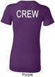 Ladies Crew Back Print Longer Length Shirt