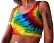 Ladies Crop Top Rainbow Tank Top