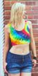 Ladies Crop Top Rainbow Tank Top