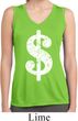 Ladies Distressed Dollar Sign Sleeveless Moisture Wicking Tee T-Shirt