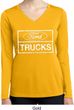 Ladies Distressed Ford Trucks Dry Wicking Long Sleeve Shirt