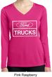 Ladies Distressed Ford Trucks Dry Wicking Long Sleeve Shirt