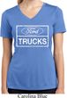 Ladies Distressed Ford Trucks Moisture Wicking V-neck Shirt
