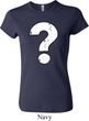 Ladies Distressed Question Crewneck Shirt