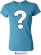 Ladies Distressed Question Crewneck Shirt