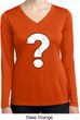 Ladies Distressed Question Dry Wicking Long Sleeve Shirt