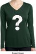 Ladies Distressed Question Dry Wicking Long Sleeve Shirt