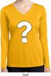 Ladies Distressed Question Dry Wicking Long Sleeve Shirt