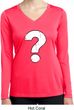 Ladies Distressed Question Dry Wicking Long Sleeve Shirt